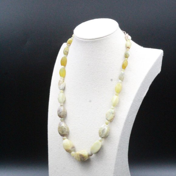 DTR JAY KING STERLING SILVER YELLOW SPECKLED AGATE BEAD NECKLACE - Picture 7 of 10